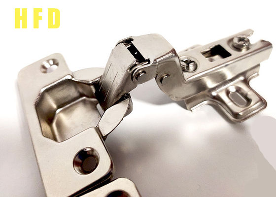 Cửa tủ mạ niken bằng thép chèn 90 độ Bản lề bốn lỗ