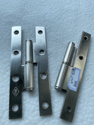 Bản lề đầu phẳng H Mạ niken 140mm * 55 * 2,5mm cho tủ