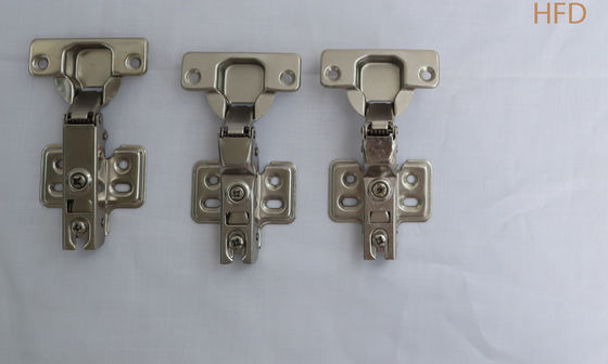 Cửa tủ mạ niken bằng thép chèn 90 độ Bản lề bốn lỗ